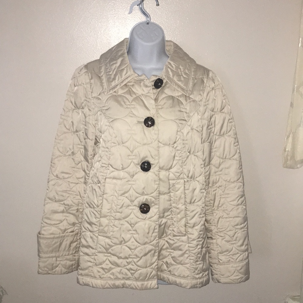 Laundry size m cream jacket.